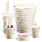 Набір для ванної кімнати Planet Welle 5 предметів кремовий