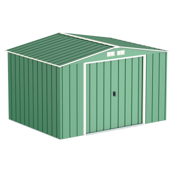 Сарай металевий ECO 320x241x196 см зелений з білим