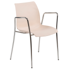 Кресло Tilia Laser ножки хромированные кремовое 