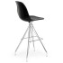 Стілець барний Tilia Eos-X ніжки металеві хромовані чорний - чорний
