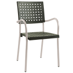 Кресло Papatya Karea темно-зеленый, база алюминий