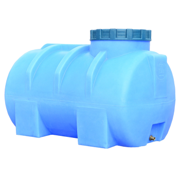 Бак 250 л горизонтальний ГО ПБ блакитний