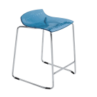 Стул барный Papatya X-Treme Sled прозрачно-синий
