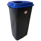 Бак для сортировки мусора 70 л Planet "Бумага" антрацитовый-синий