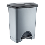 Відро для сміття з педаллю Irak Plastik Stella 45л сірий металік