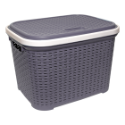 Кошик для білизни під ротанг 20 л кремовий