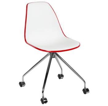 Стілець Tilia Eos-O ніжки металеві червоне - біла слонова кістка