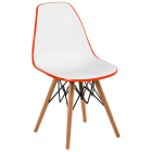 Стілець Tilia Eos-V ніжки букові помаранчевий - біла слонова кістка