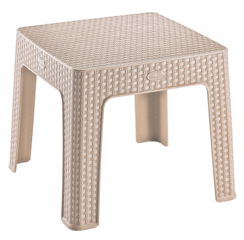 Стіл до шезлонга під ротанг 45x45 капучино Irak Plastik