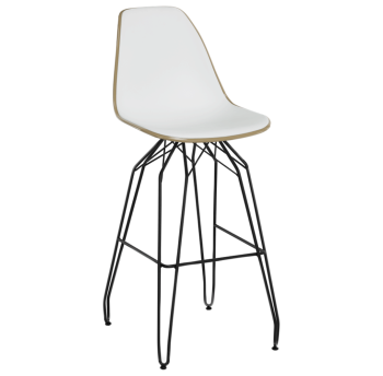 Стілець барний Tilia Eos-M ніжки металеві фарбовані кавовий - біла слонова кістка