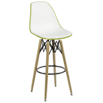 Стілець барний Tilia Eos-V ніжки букові оливковий - біла слонова кістка