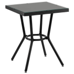 Стол Tilia Kobe 70x70 см столешница из стекла черный - черный 