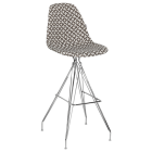 Стул барный Tilia Eos-X сиденье с тканью, ножки металлические хромированные ARTCLASS 802