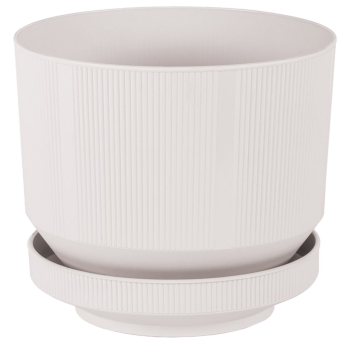 Горщик для квітів Lux 3,3 л біло-сірий