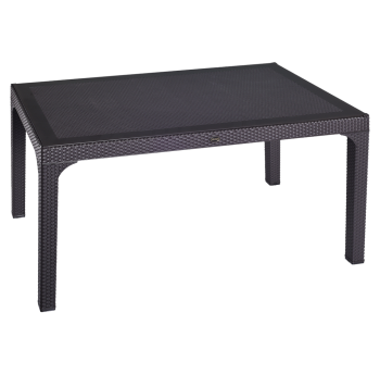 Стіл Irak Plastik Olympia 90x150 під ротанг темно-коричневий