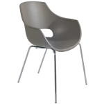 Кресло Papatya Opal-ML PRO серо-коричневый, ножки хром