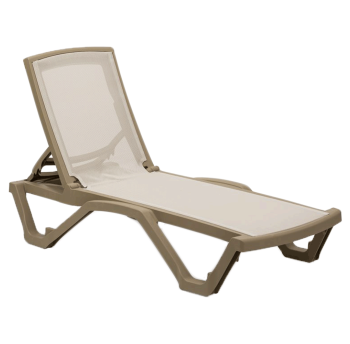 Шезлонг Tilia Mare колір дерево - бежевий