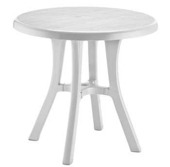 Стіл круглий Irak Plastik Royal 80 см білий
