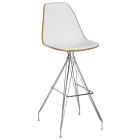 Стілець барний Tilia Eos-X ніжки металеві хромовані світло-коричневий - біла слонова кістка