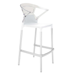 Барне крісло Papatya Ego-K біле сидіння, верх прозоро-чистий