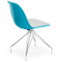 Стілець Tilia Eos-X ніжки металеві хромовані бірюзовий - біла слонова кістка