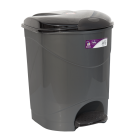 Відро для сміття з педаллю Irak Plastik Bella №1 12л антрацитове