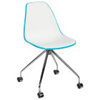 Стул Tilia Eos-O ножки металлические бирюзовый - белая слоновая кость