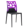 Стул Papatya Ego-Rock черное сиденье, верх прозрачно-пурпурный
