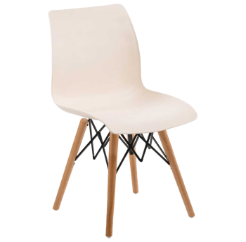 Стілець Tilia Laser-V ніжки букові кремовий