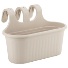 Горщик для квітів балконний підвісний Camellia 6,5 л біло-сірий