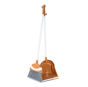 Мітла з совком Irak Plastik Penguen кремова