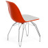 Стілець Tilia Eos-M ніжки металеві хромовані помаранчевий - біла слонова кістка