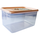 Контейнер Flexy Box прямокутний 1,3 л прозорий кришка помаранчева Irak Plastik