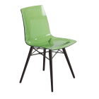 Стул Papatya X-Treme S Wox прозрачно-зеленый, ножки бук венге лак