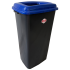 Бак для сортування сміття 70 л Planet "Папір" антрацитовий-синій