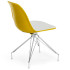 Стілець Tilia Eos-X ніжки металеві хромовані жовтий - біла слонова кістка