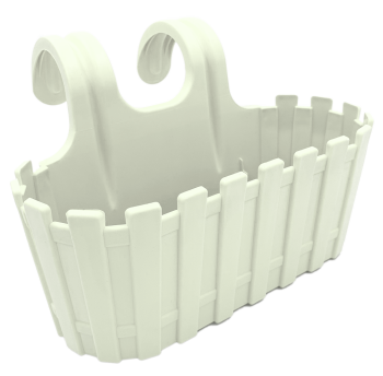 Горщик для квітів балконний підвісний Akasya 3,5 л білий