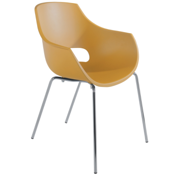 Кресло Papatya Opal-ML PRO желтый, ножки хром