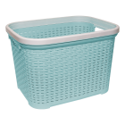 Корзина для белья под ротанг 35 л зеленая