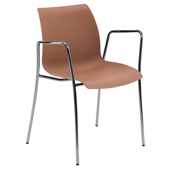 Крісло Tilia Laser ніжки хромовані світло коричневе