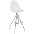 Стілець барний Tilia Eos-X ніжки металеві хромовані біла слонова кістка - біла слонова кістка