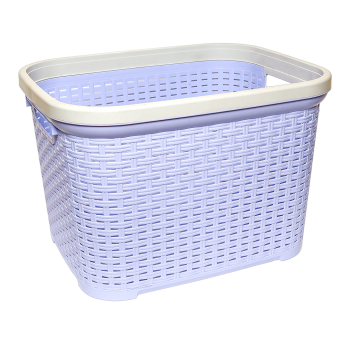 Корзина для белья под ротанг 35 л сиреневый