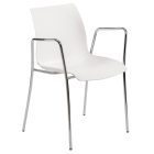 Крісло Tilia Laser ніжки хромовані біла слонова кістка