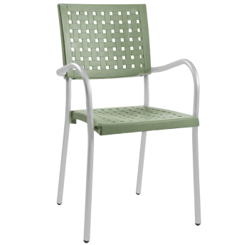 Кресло Papatya Karea светло-зеленый, база алюминий