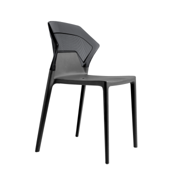 Стул Papatya Ego-S антрацит сиденье, верх прозрачно-дымчатый