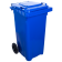 Бак для мусора на колесах с ручкой 120 л синий