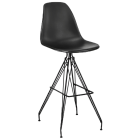 Стул барный Tilia Eos-X ножки металлические крашеные черный - черный Стул барный Tilia Eos-X ножки металлические крашеные черный - черный