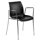 Крісло Tilia Laser ніжки хромовані чорне