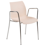 Кресло Tilia Laser ножки хромированные кремовое 