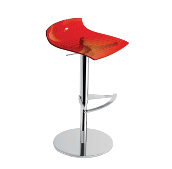 Стілець барний Papatya X-Treme B прозоро-червоний